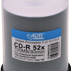 ADR CD-R 700 MB printable White inkjet, full surface 100p