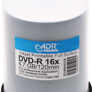 ADR DVD-R 4.7 GB printable White inkjet, full surface 100p