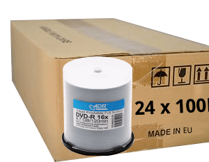 ADR DVD-R 4.7 GB, printable, white inkjet, full-surface, 24x100p