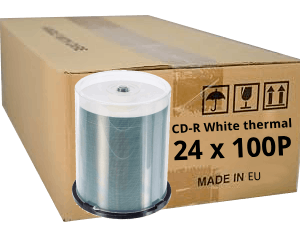ADR CD-R 700 MB, Printable, White, Thermal, Full-Surface, 24x100p