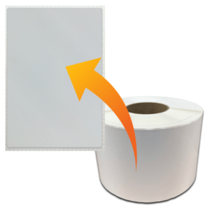 Polyester White Matte, Löpande media, 126 mm x 130 meter