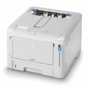 OKI C651dn Färglaser A4 printer för banners/etiketter på ark